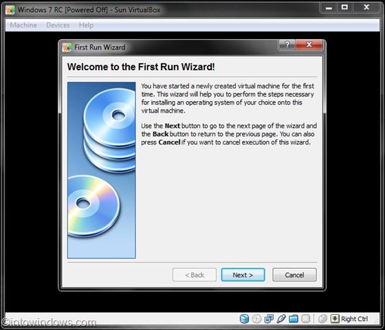Virtualbox create windows 7 image